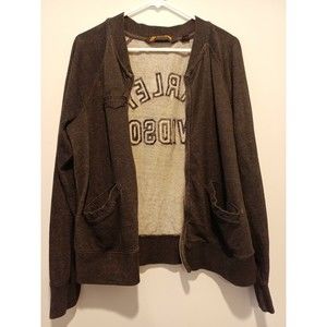 Harley Davidson Black Knit Lightweight Zippered Sweatshirt Womens SZ-XLarge